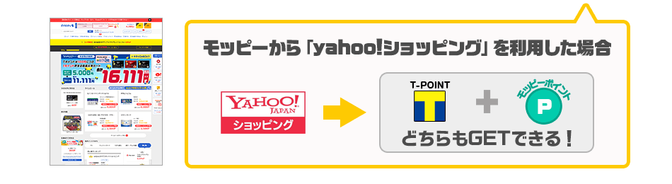 例えばTポイント＋モッピーポイントで、ポイントの２重取りができちゃう♪
