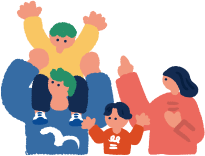 4人家族のイラスト