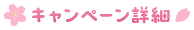 キャンペーン詳細