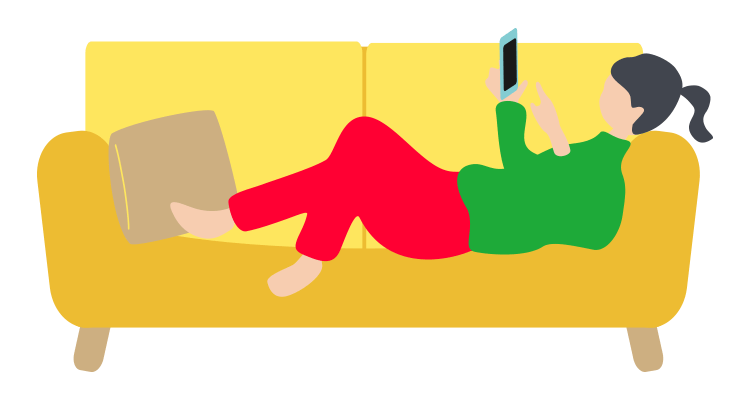 ネットショッピングをしている画像