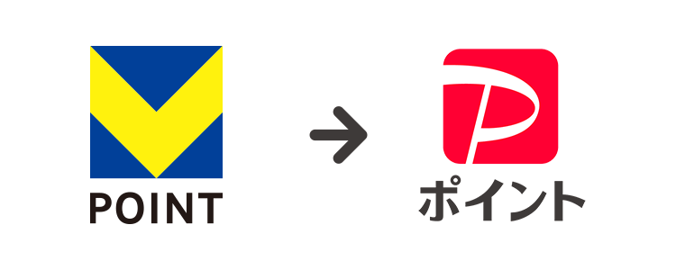 VポイントからPayPayポイントに交換するイメージ図