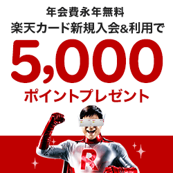 楽天カード【最大11,000円相当】